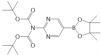 2-(N,N-双Boc-氨)嘧啶-5-硼酸嚬哪醇酯